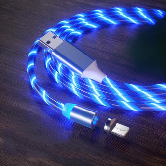 LED Glow Flowing Magnetic USB Charger Cable for iPhone