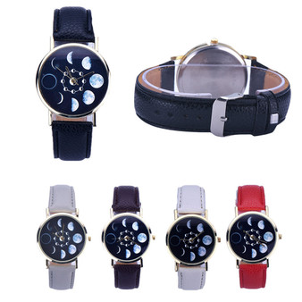 Analog Quartz Lunar Eclipse Wrist Watch