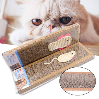 Pad Corrugated Paper Cat Scratcher Cat Kitten Scratch Board Soft Bed Mat Claws Care Pet Toys Scratching Post Toys Rat/Fish Type