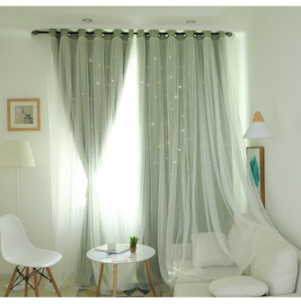 Hollow Star Thermal Insulated Blackout Curtains