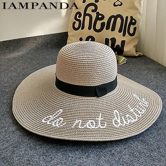 Embroidery "Do Not Disturb" Summer Hat