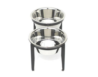 The Elegant Patio Double Dog Bowl Feeder