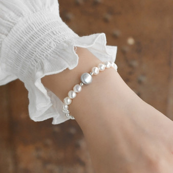 Baroque Freshwater Pearl Charm Bracelet