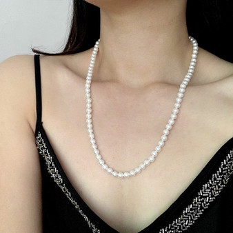 White Shell Pearl Necklace