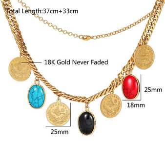 Turkey Gold Coin Bracelet for Women Gold Color Osmanli Bangle Arab Jewelry Set