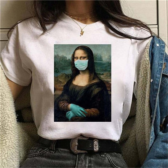 Mona Lisa Quarntine Mask T-Shirt