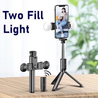 Portable Bluetooth Phone Selfie Stick With Ring Fill Light