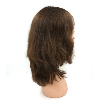 Certificated Jewish Wig With Silk Top Wefted Sides Back European Sheitel 100 Classical Hair