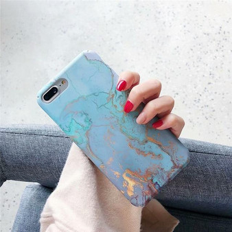 Golden Sky Marble Phone Case For iPhone