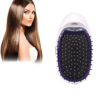 Ionic Hair Straightener Brush - Portable Electric Hairbrush