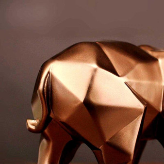 Geometric Elephant Figurines Modern Home Decoration Statue