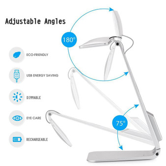 Portable USB LED Table Lamp Rechargeable Folding Ultra-thin