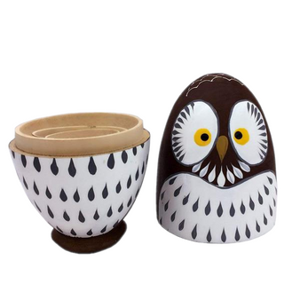 Large Owl Matryoshka Nesting Dolls 10 Pieces