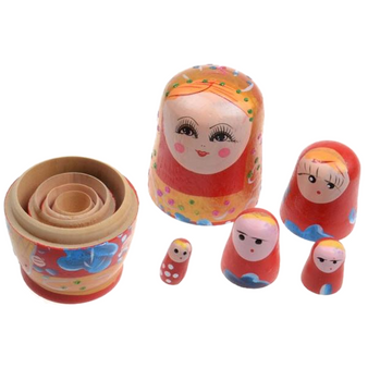 Ethnic Russian Matryoshka Nesting Dolls 5 Pieces