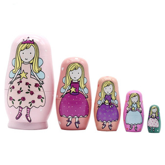 Pretty Girls Matryoshka Nesting Dolls 5 Pieces