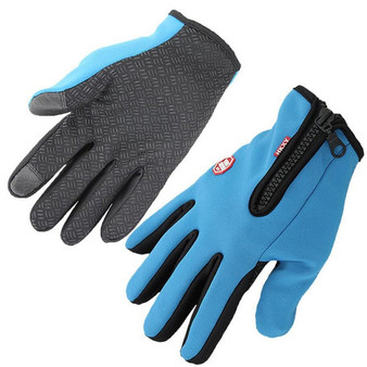 Thermal gloves black winter glove touchscreen zipper