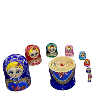 Christmas Matryoshka Nesting Dolls 10 Pieces