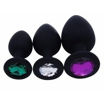 Silicone Princess Plug 3 Sizes 2 Colors