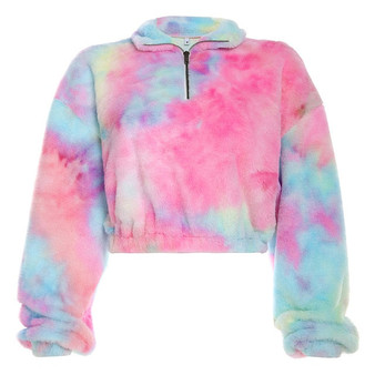 Pastel Tie Dye Teddy Jacket