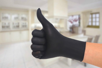 50/100PCS Black Medical Gloves Latex For Left and Right Hand