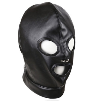 Cosplay mask leather bondage head harness sex toys games for adult