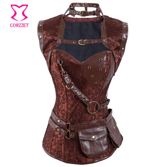 Electra Steampunk Leather Armor Corset