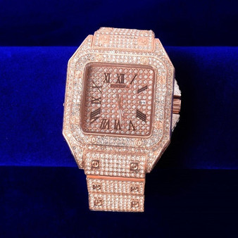 Iced Out Square Luxury Watch