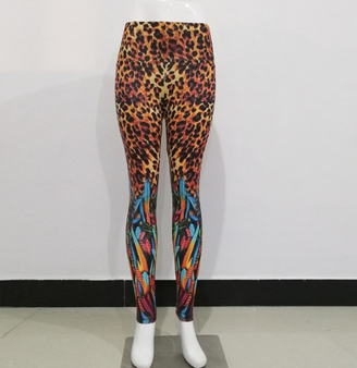 High Quality Women Leopard Print Push Up Workout Leggings