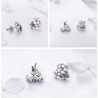 Cherry Blossoms Flower Stud Earrings