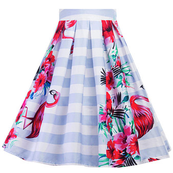 High Waist Retro Plaid Falmingo Swing Skirt