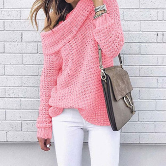 Off Shoulder Pullover Sweater