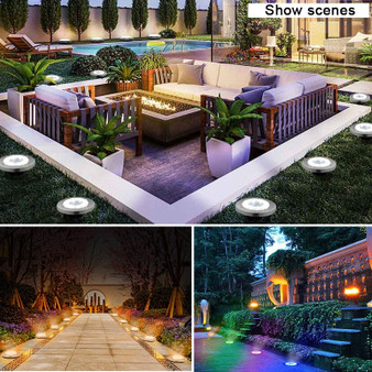 Multi-Color LED Solar Outdoor Pathway Lights