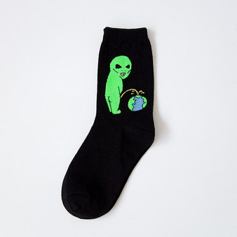 Funny Cartoon Alien Socks