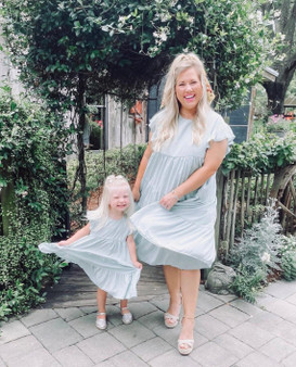 Mint Flowy Ruffle Dress matching dresses