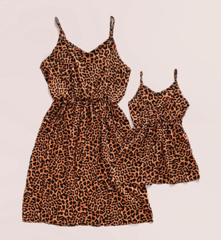 Leopard print Matching dresses