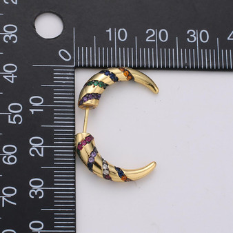 Gold Crescent moon earrings