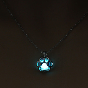 Glow in the Dark Paw Necklace