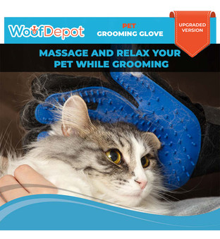 Woof Depot Pet Grooming Gloves for Dogs and Cats