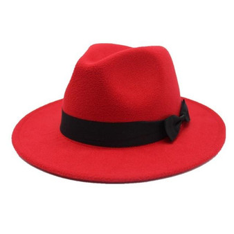 Wide Brim Fedora Hat Felt Bowler Trilby Style
