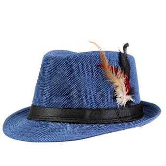 Feathers Trendy Fedora Hat