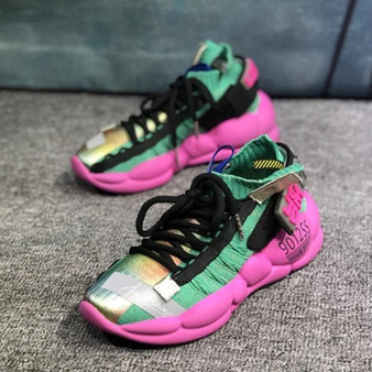 Green/Pink Chunky Sneakers