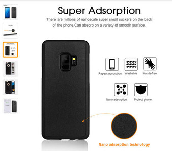 OTAO Anti-Gravity Cell Phone Case for iPhone TPU Frame, Adsorbing Nano Suction Technology