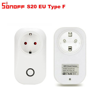 Itead Sonoff S20 EU Version WiFi Smart Home Wireless Socket APP Remote Controlled Via eWeLink Work With Alexa Google Home IFTTT