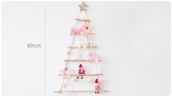 Wooden Wall Hanging Decorated Christmas Tree