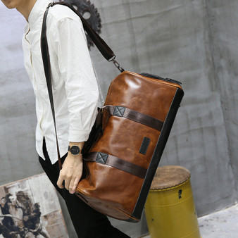 Luggage bag travel bags PU leather handbag casual