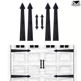 Decorative Garage Door Hinge and Handle Set (6-Piece)