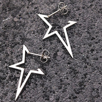 Star Pointed Stud Earrings K Fashion