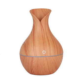 USB Wood Grain Essential Oil Diffuser Ultrasonic  Humidifier Household Aroma Diffuser Aromatherapy Mist Maker with Light 2020