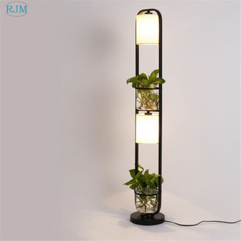 Modern Lamp Stand With Plants