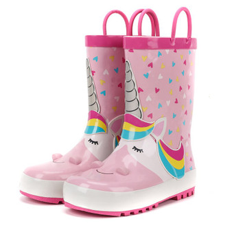 Waterproof Rain Boots Kids Girl Cute Unicorn Printed